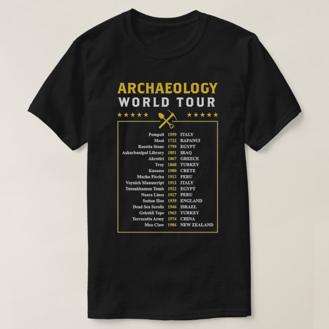 Archäologie - Welttournee T-Shirt (Design vorne)