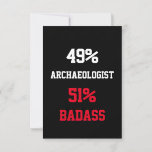 Archäologin Badass Card Karte