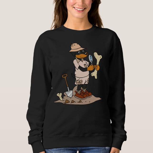 Archäologin Parody Rottweiler Sweatshirt (Vorderseite)