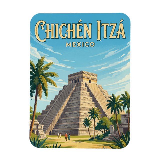 Archäologische Stätte Chichén Itzá Mexiko Magnet (Vertikal)