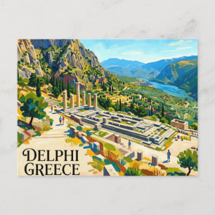 Archäologische Stätte Delphi Griechenland Postkarte