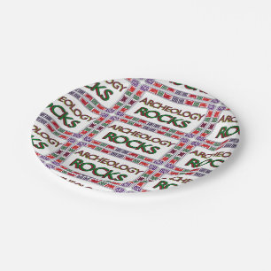 Archäologische Steine Pappteller