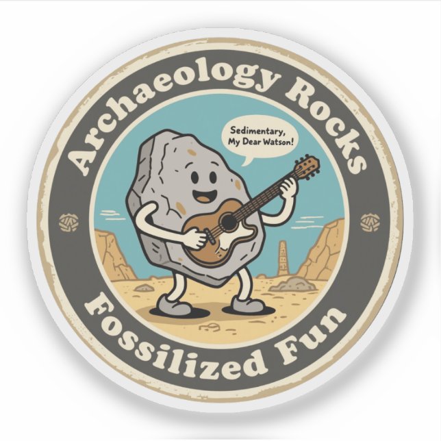 Archäologische Steine Sedimentspass Aufkleber (Vorderseite)