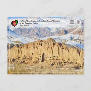 Archäologische Überreste des Bamiyan-Tals Postkarte