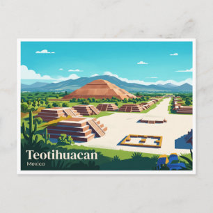 Archäologische Zone Teotihuacan Mexiko Postkarte