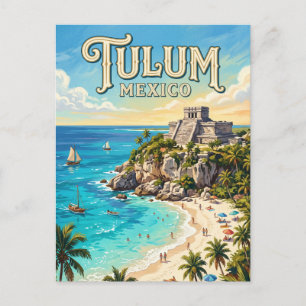 Archäologische Zone Tulum Mexiko Postkarte