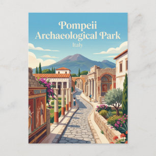 Archäologischer Park Pompeji Italien Postkarte
