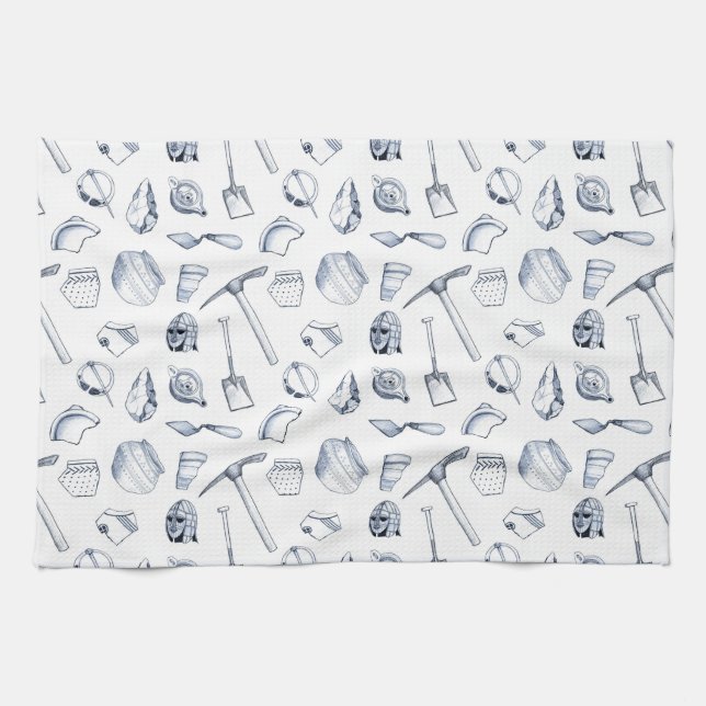 Archäologisches Fragment-Tee-Tuch Geschirrtuch (Horizontal)