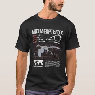 Archäopteryx-Dinosaurier-Faktenblatt Fossilien Dat T-Shirt