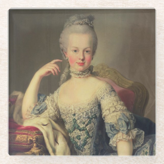 Archduchess Marie Antoinette Glasuntersetzer (Vorderseite)