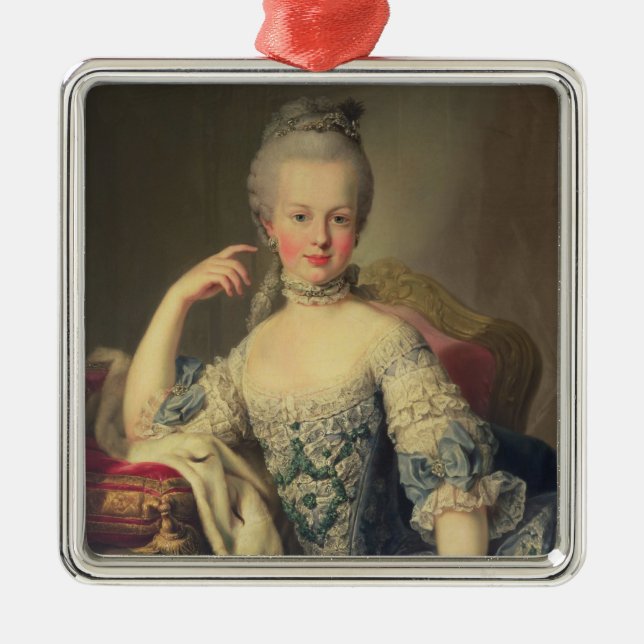 Archduchess Marie Antoinette Silbernes Ornament (Vorne)