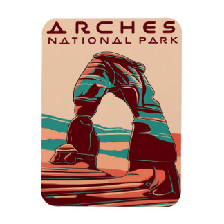 Arche Nationalpark Retro Abstrakt Magnet