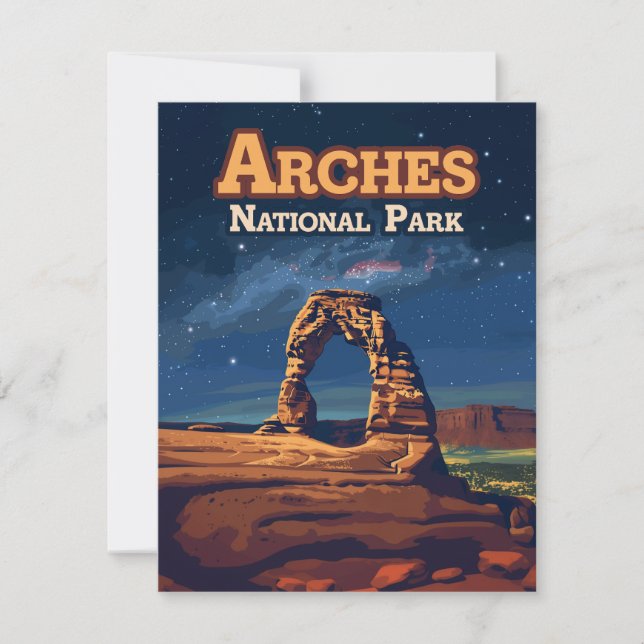Arche Nationalpark Utah Delicate Arch Moab Card (Vorderseite)