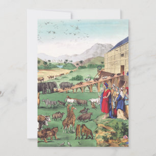Arche Noah mit Tieren Einladung