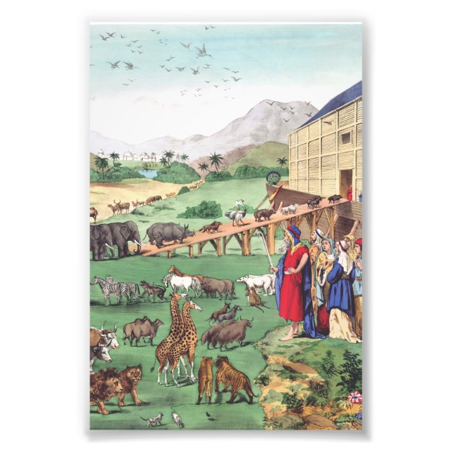Arche Noah mit Tieren Fotodruck (Vorne)