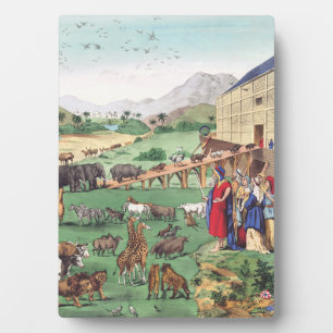 Arche Noah mit Tieren Fotoplatte