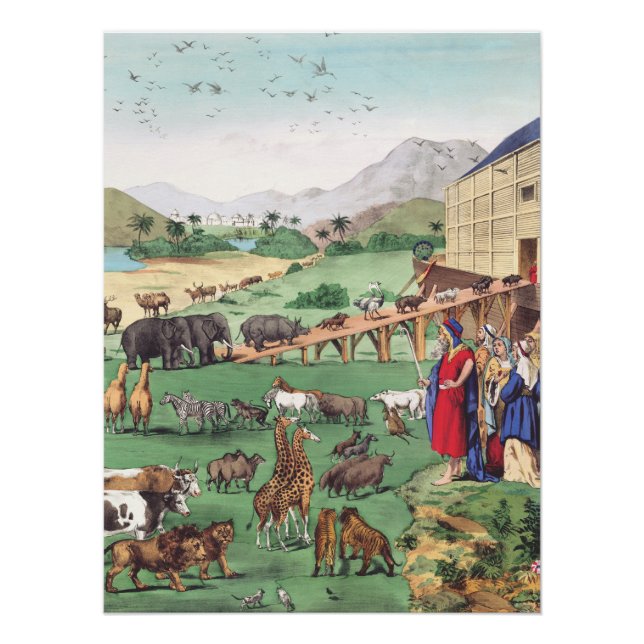 Arche Noah mit Tieren Poster (Vorderseite)