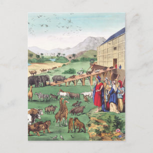 Arche Noah mit Tieren Postkarte