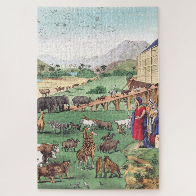 Arche Noah mit Tieren Puzzle (Vertikal)
