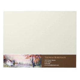 Arched Bridge New England Aquarellbilder Notizblock