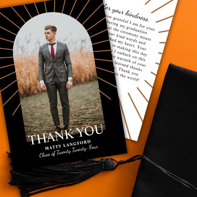 Arched Class of Abschluss Foto Dankeskarte (Von Creator hochgeladen)