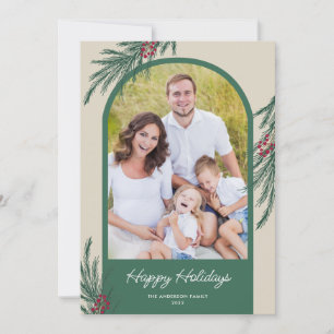 Arched Foto Winter Greenerity Happy Holidays Feiertagskarte