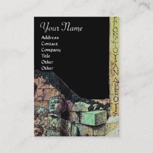 ARCHEO/Antiquar, Archäologie Monogramm, Schwarz Gr Visitenkarte