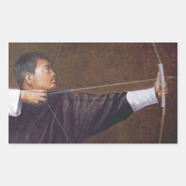 Archer Bhutan Rechteckiger Aufkleber (Vorderseite)