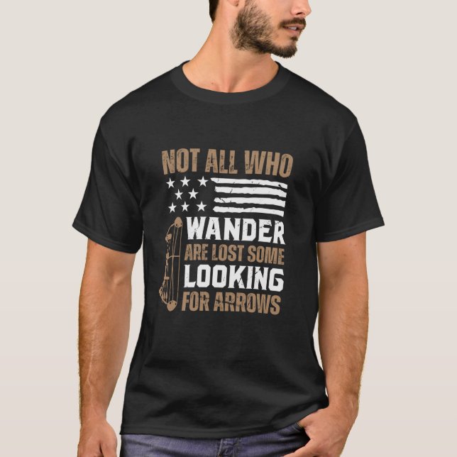 Archer Bow Jagd Bogenschießen Langschläfer T Shirt (Vorderseite)