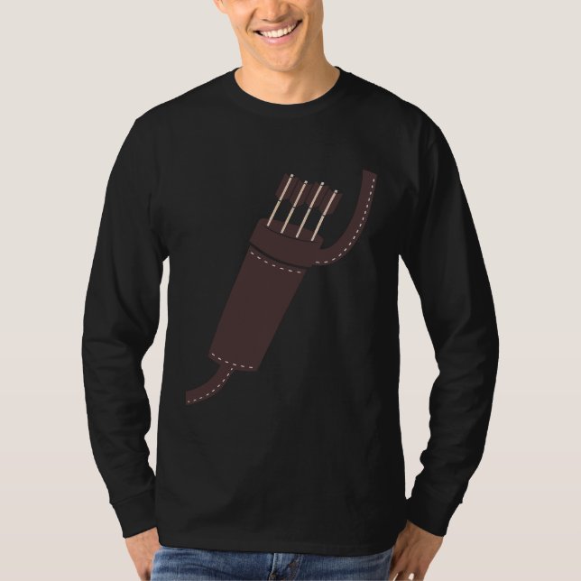 Archer Costume Halloween Funny Archery Arrow T-Shirt (Vorderseite)