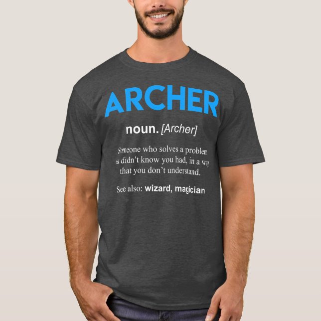 Archer-Definition-Bogenschießen T-Shirt (Vorderseite)