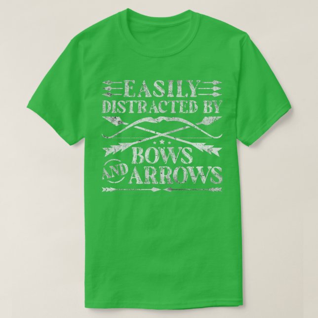 Archer Design Men Archery Distracted by Bows Arrow T-Shirt (Design vorne)