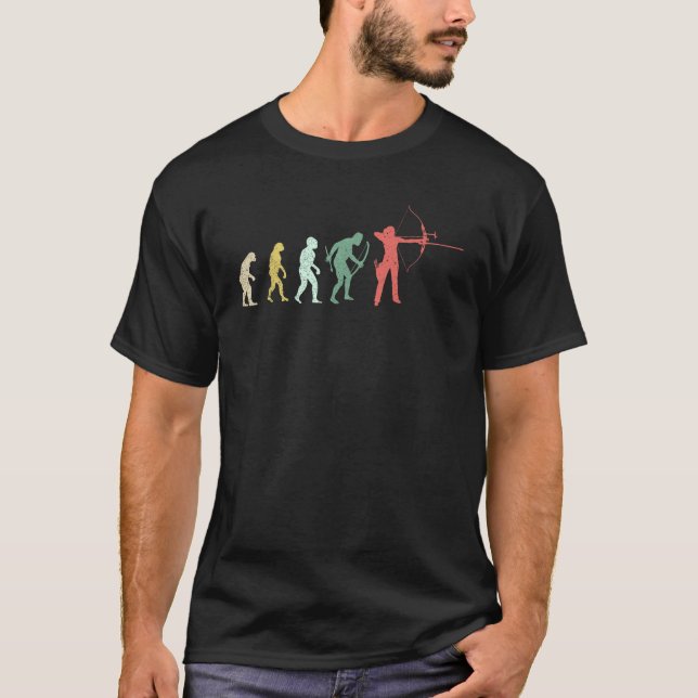 Archer Evolution Bogenschützen Liebhaber Bogenschü T-Shirt (Vorderseite)