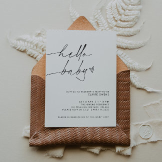 ARCHER Minimalistisch Baby Dusche Einladung