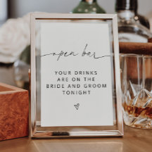 ARCHER Minimalistisch Open Bar Sign