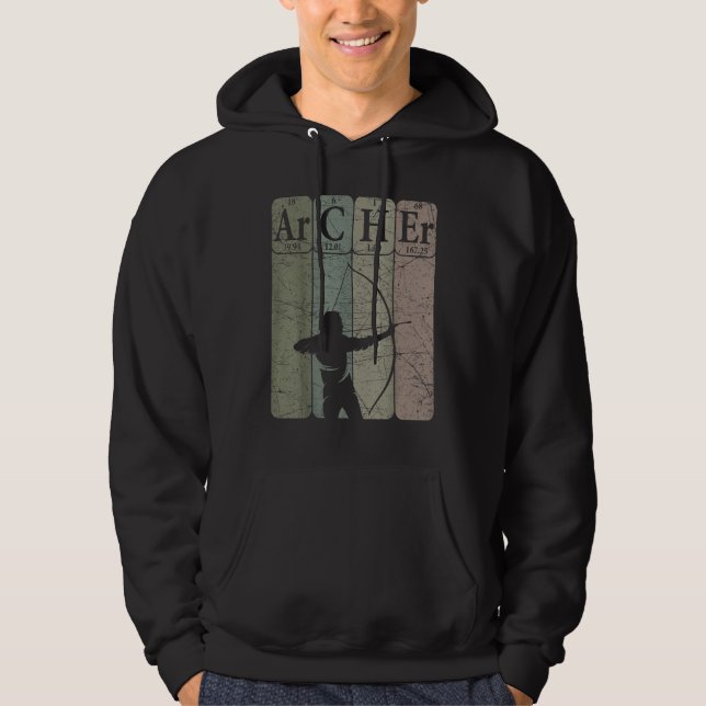 Archer Periodic Table Elements Bow Hunting Archery Hoodie (Vorderseite)