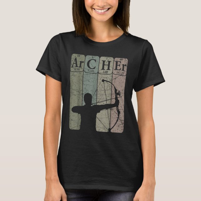Archer Periodic Table Elements Bow Hunting Archery T-Shirt (Vorderseite)