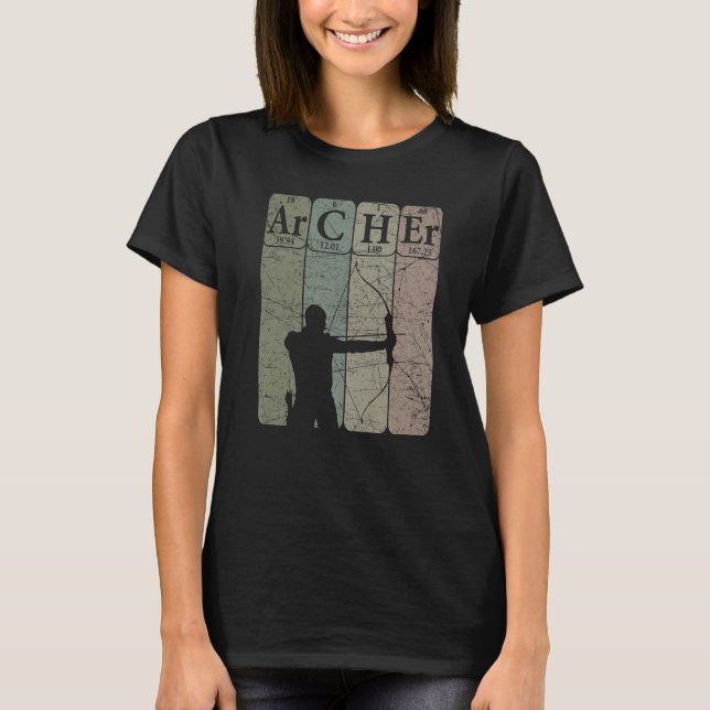 Archer Periodic Table Elements Bow Hunting Archery T-Shirt (Vorderseite)