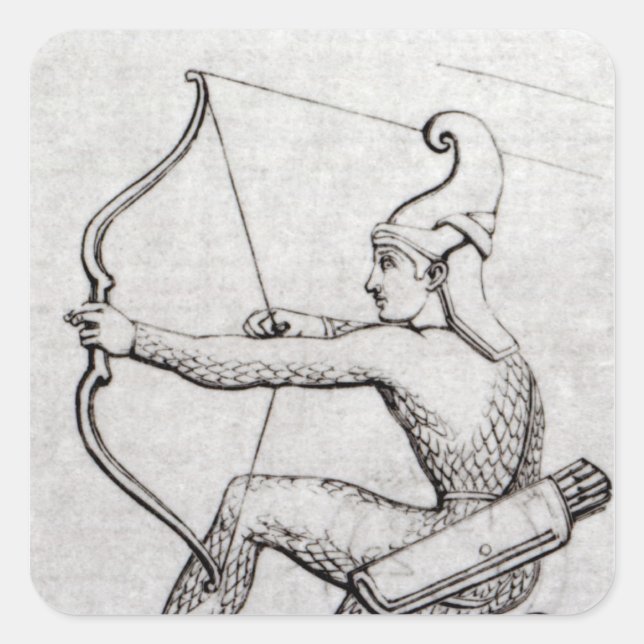 Archer Quadratischer Aufkleber (Vorderseite)