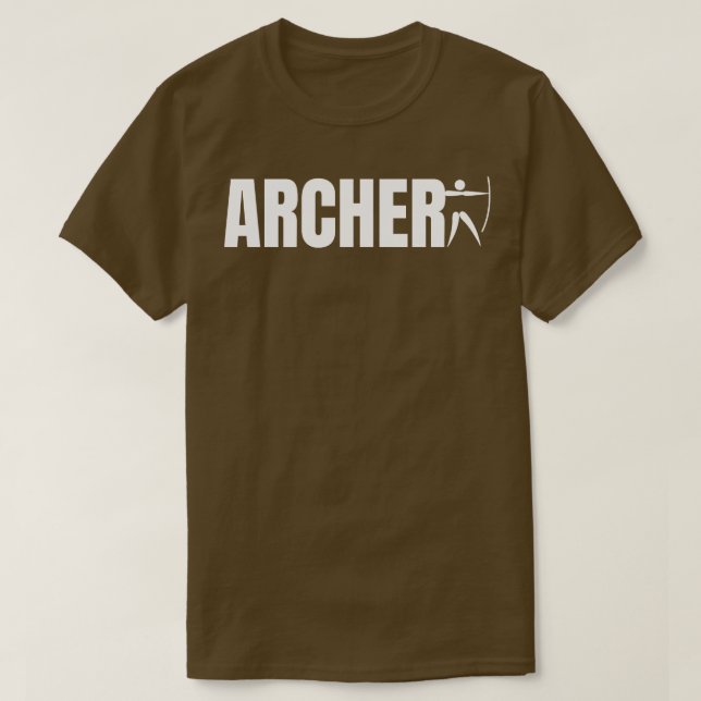 Archer Typografy Archery Shooting Long Bow T-Shirt (Design vorne)
