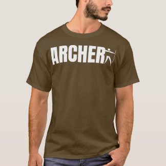 Archer Typografy Archery Shooting Long Bow T-Shirt