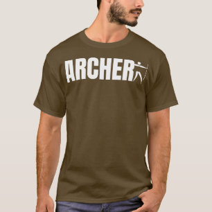 Archer Typography Archery Shooting Long Bow  T-Shirt