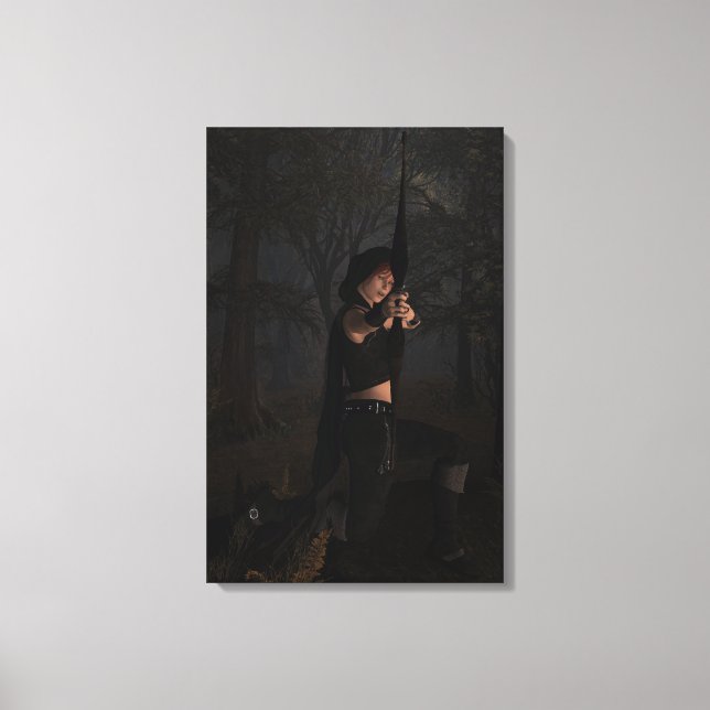 Archeress Digital Fantasy Art on Leinwand (Vorderseite)