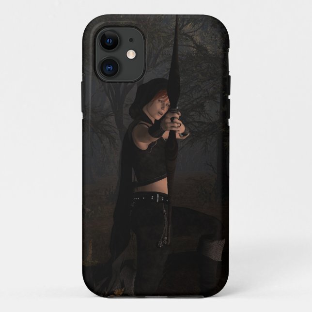 Archeress in Dark Woods Fantasy Art Case-Mate iPhone Hülle (Rückseite)