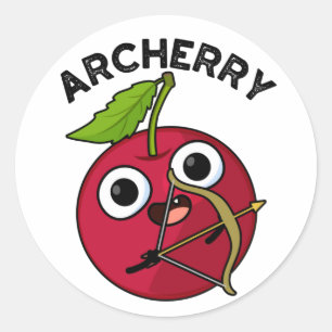Archerry Funny Frucht Archery Pun Runder Aufkleber