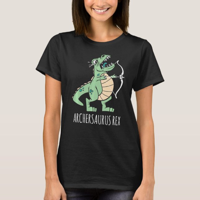 Archersaurus Rex Dinosaur rex Dino Archer Archery T-Shirt (Vorderseite)