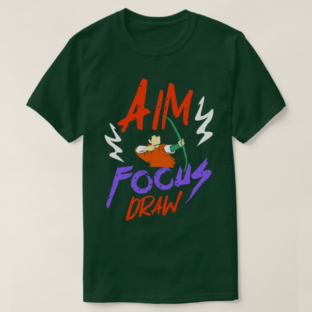 Archery Aim Focus Zeichn T-Shirt (Design vorne)
