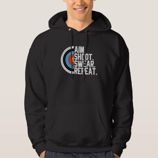 Archery Aim Shoot Swear Target Archer Hoodie (Vorderseite)
