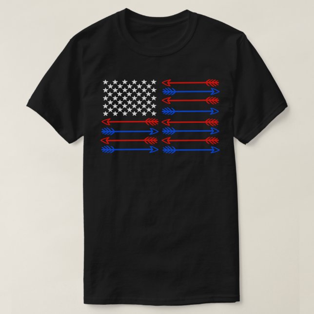 Archery Archer USA Flag T-Shirt (Design vorne)