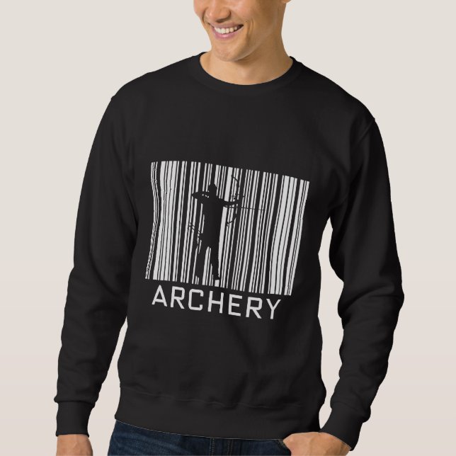 Archery Barcode Hobby and Sport Idea Sweatshirt (Vorderseite)